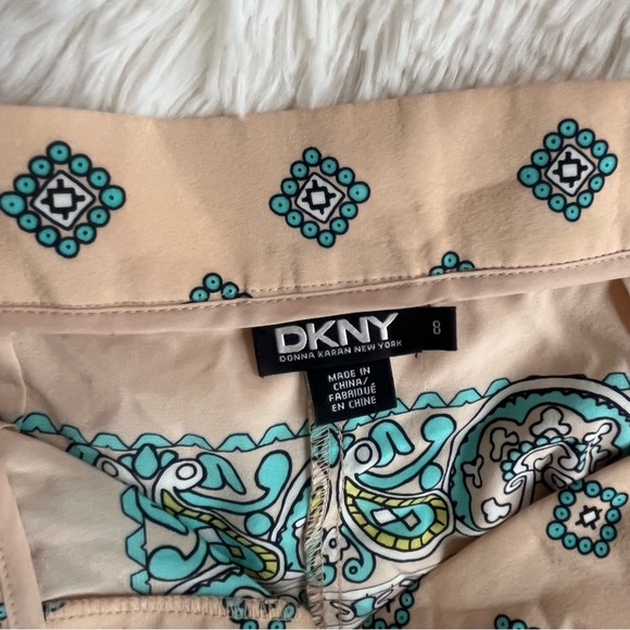 DKNY Silk Printed Pants Size 8 - Picture 5 of 9